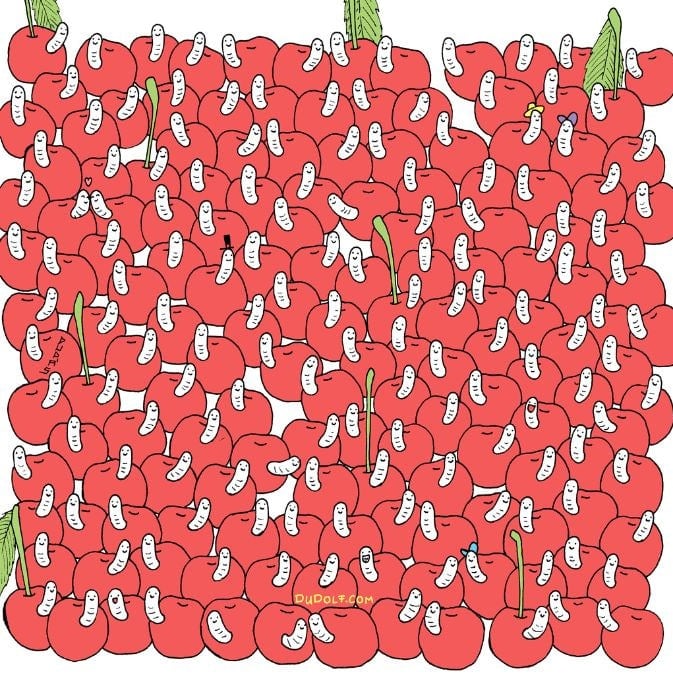 Γρίφος για αετομάτηδες: βρείτε ένα κεράσι χωρίς σκουλήκι σε 30 δευτερόλεπτα