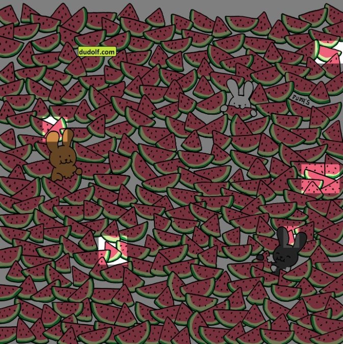 Ένα προκλητικό τεστ IQ για ιδιοφυΐες: Βρείτε πέντε καρπούζια χωρίς σπόρους σε 15 δευτερόλεπτα